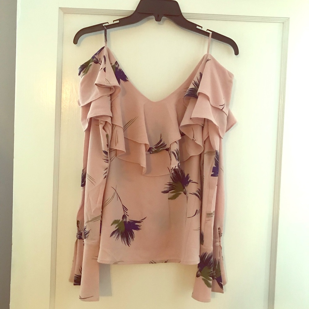 BP light pink off the shoulder blouse